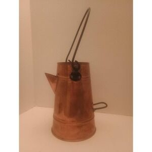 Vintage Copper & Brass Cowboy Coffee Pot